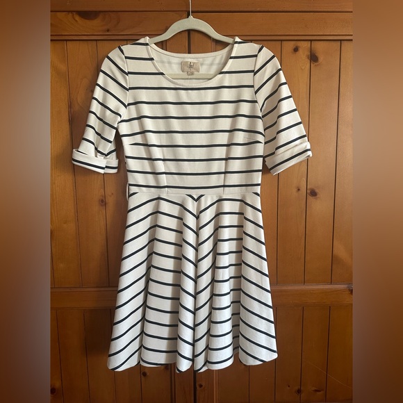 Lost Dresses & Skirts - Navy and Cream Striped Mini Dress
